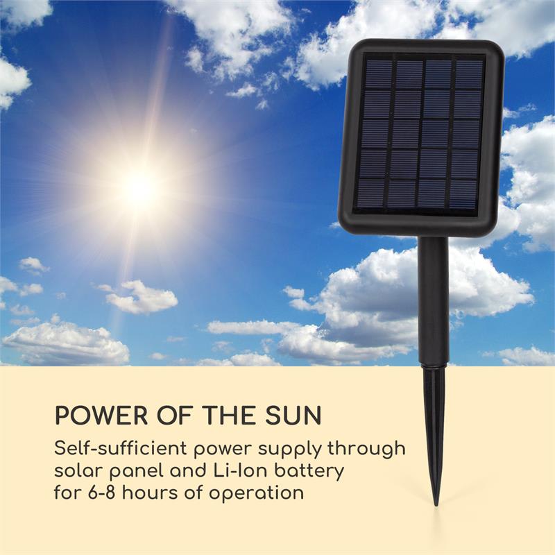 Blumfeldt Shinestone Solar 30, guľová lampa, solárny panel, Ø 30 cm, RGB-LED, IP68, akumulátor – Obrázok 2