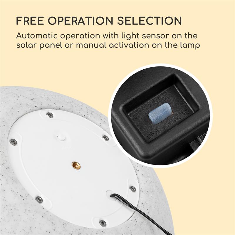 Blumfeldt Shinestone Solar 30, guľová lampa, solárny panel, Ø 30 cm, RGB-LED, IP68, akumulátor – Obrázok 5