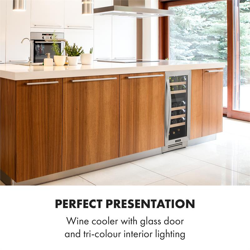 Klarstein Vinovilla 29 Built-In Duo, vinotéka, vstavaná, 2 zóny 74 l, 29 fliaš – Obrázok 2