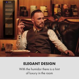 Klarstein El Presidente 45 Slim, humidor na cigary, 45 l, 4 police, čierny