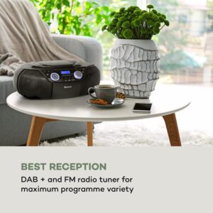 Auna Roadie 2K, boombox, CD prehrávač, kazetové rádio, DAB/DAB+, UKW, bluetooth, čierny