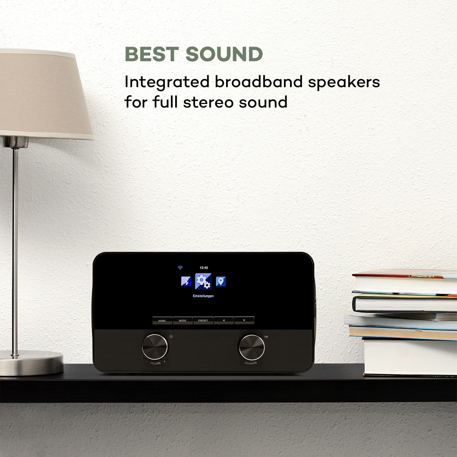 Auna Connect 100 SE, internetové rádio, mediaplayer, Bluetooth, WLAN, USB, AUX, Line Out – Obrázok 2