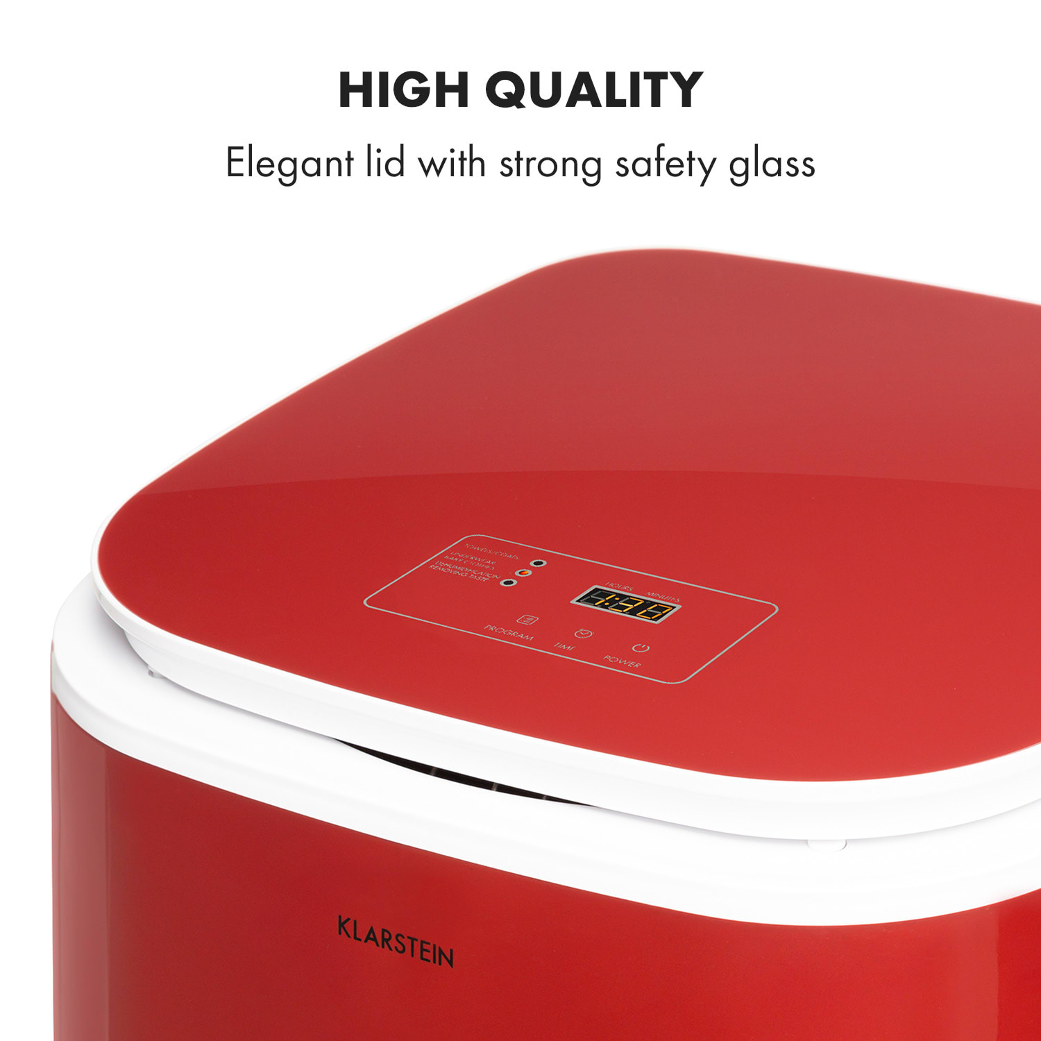 Klarstein Zap Dry, sušička bielizne, 820 W, 50 l, dotykový ovládací panel, LED displej, červená – Obrázok 5