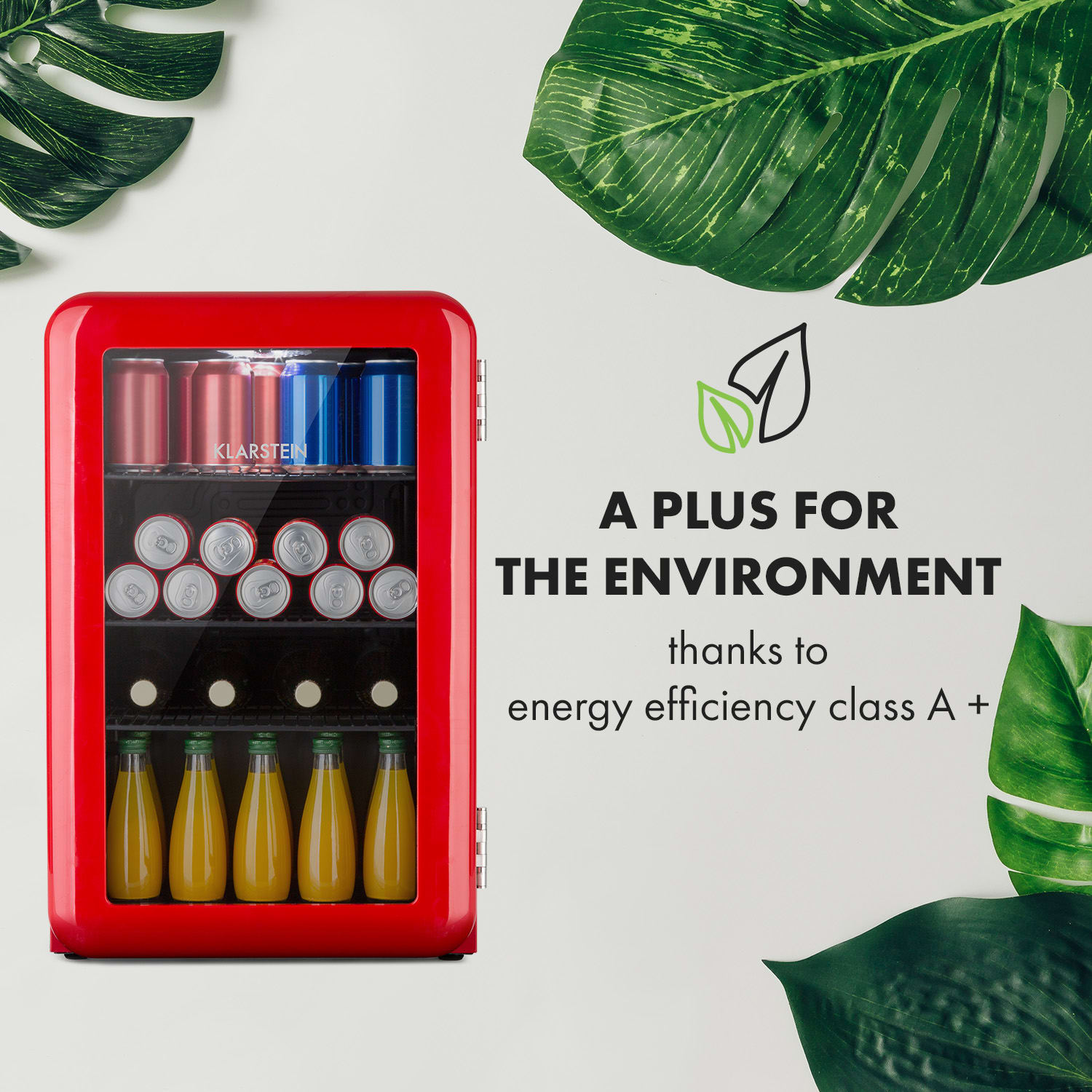 Klarstein PopLife 70L, chladnička na nápoje, 70 l, 0 – 10°C, retro dizajn – Obrázok 3
