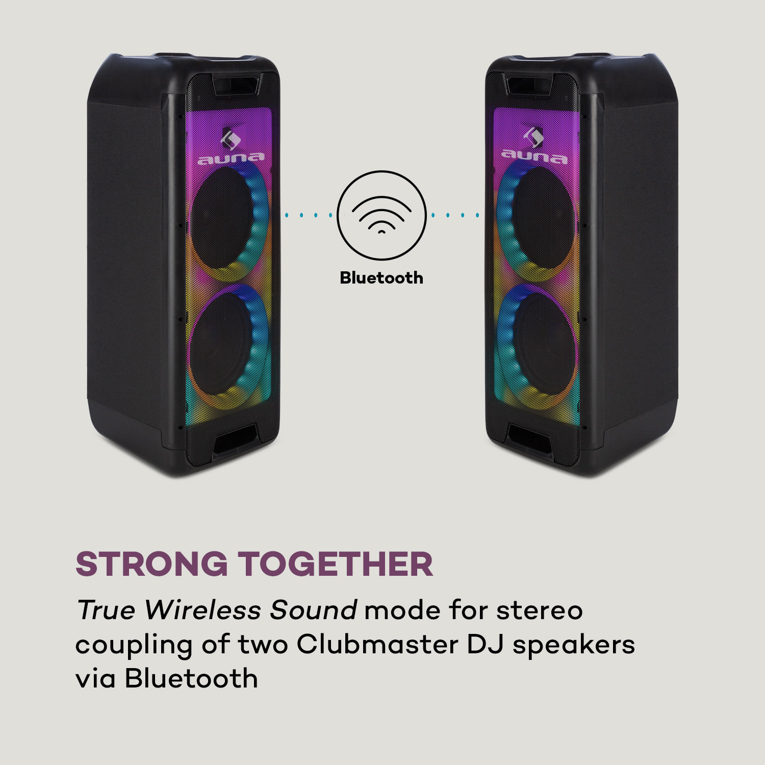 Auna Clubmaster DJ, reproduktor, 120 W max., 8" woofer, DJ pad, USB, BT, linkový vstup, čierny – Obrázok 2