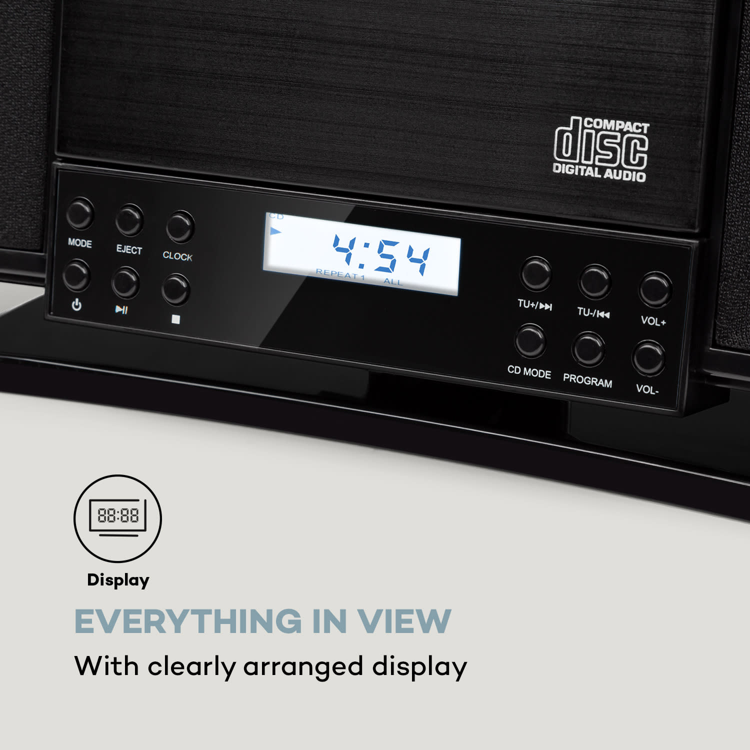 Auna V14, vertikálny stereo systém, CD, FM tuner, BT – Obrázok 5
