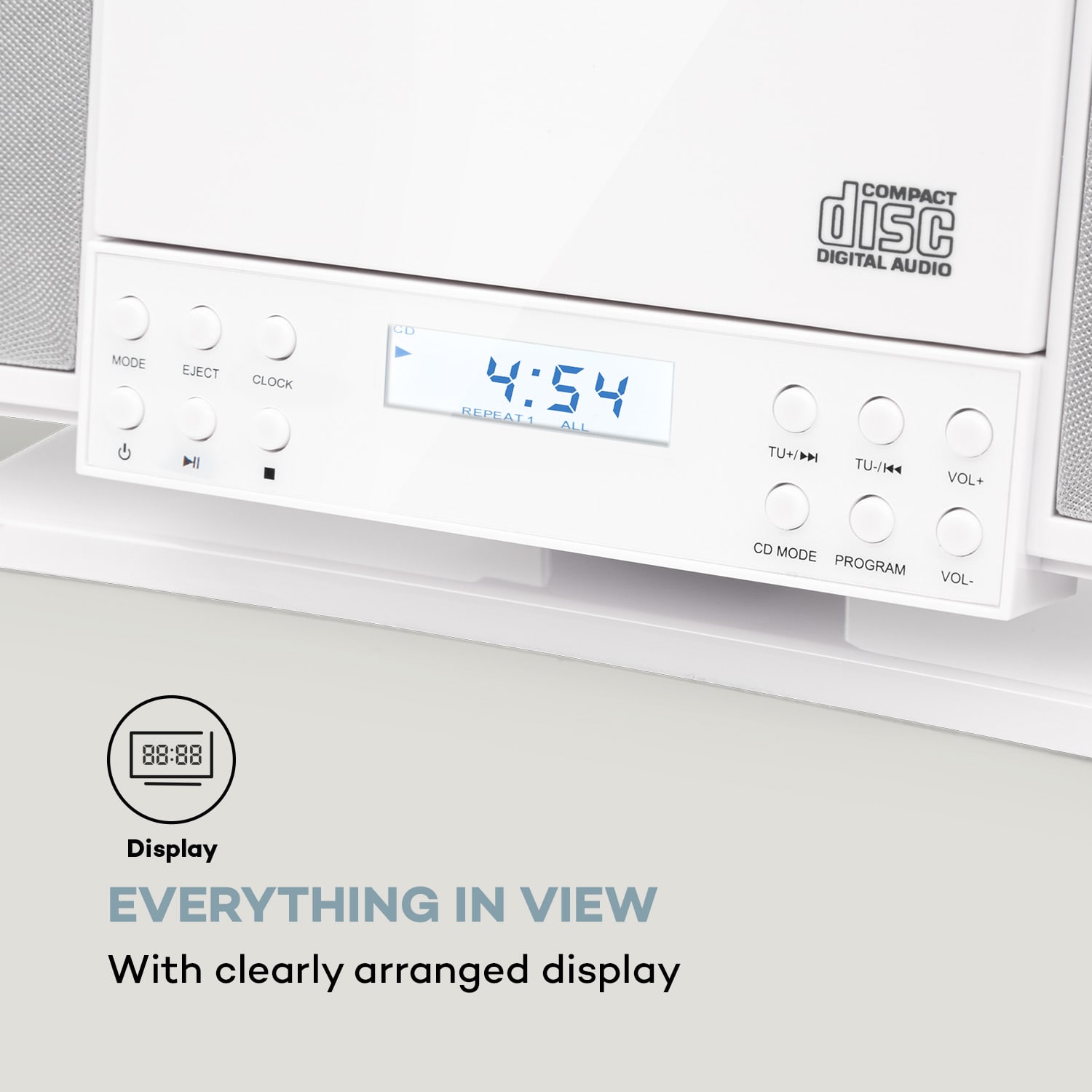 Auna V14, vertikálny stereo systém, CD, FM tuner, BT – Obrázok 5