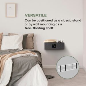 Auna Simpfy Wireless, reproduktor, DAB+/FM, BT, LCD-displej, drevené telo