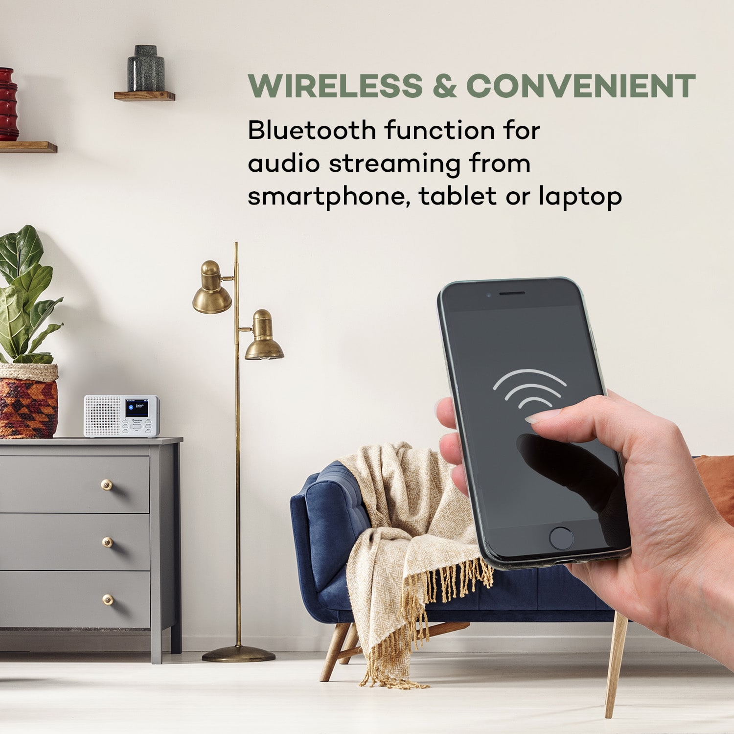 Auna Commuter, DAB+/FM rádio, AUX, 2.4" TFT displej, biele – Obrázok 2