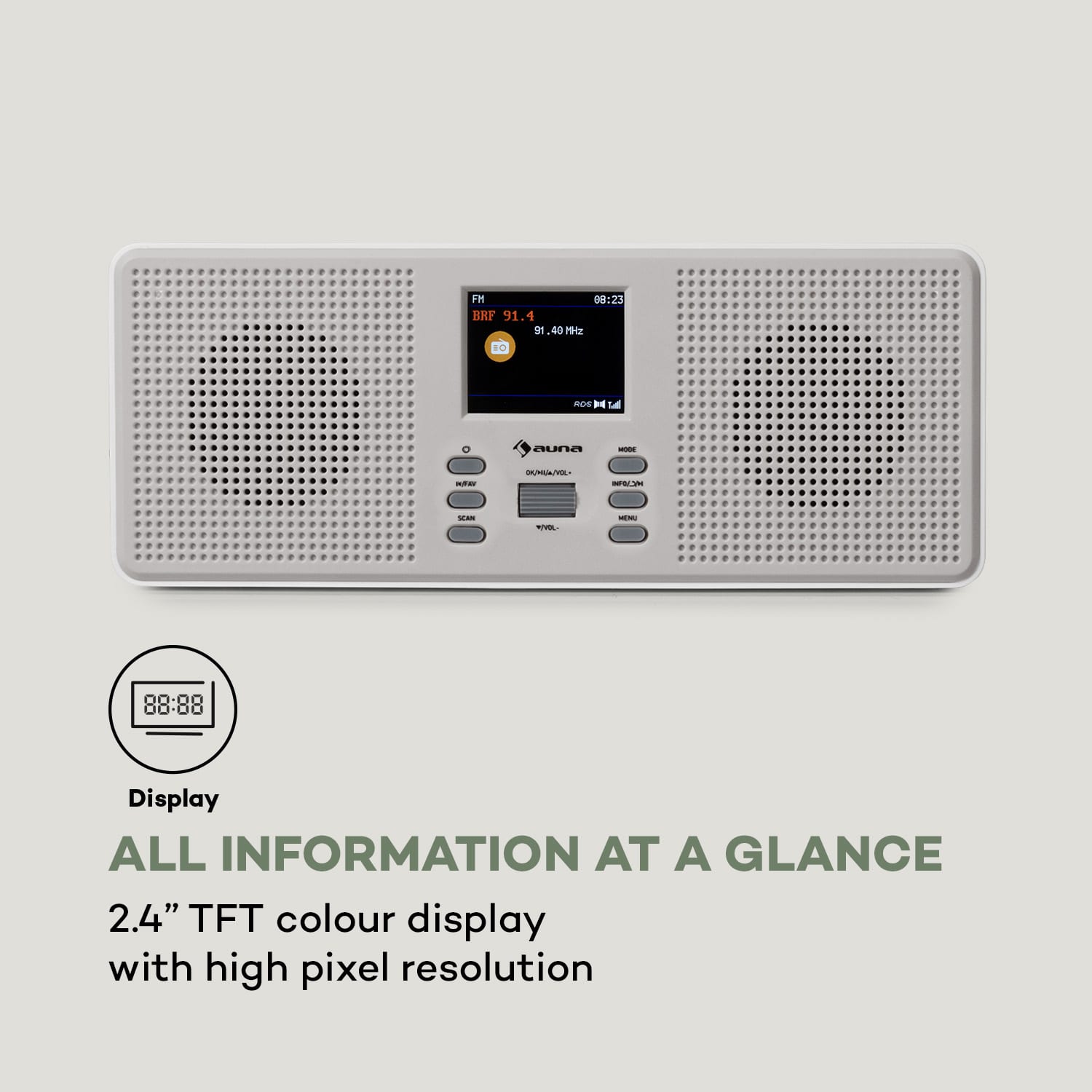 Auna Commuter ST, DAB+/FM rádio, USB, AUX, 2.4" TFT displej – Obrázok 3