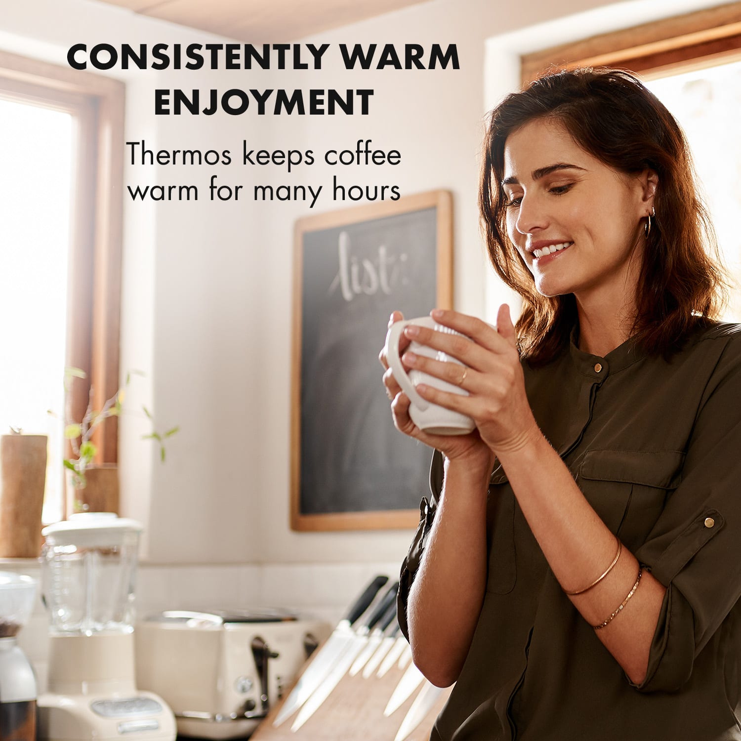 Klarstein Arabica, termo kanvica, príslušenstvo, náhrada, nehrdzavejúca oceľ, strieborná/čierna – Obrázok 2