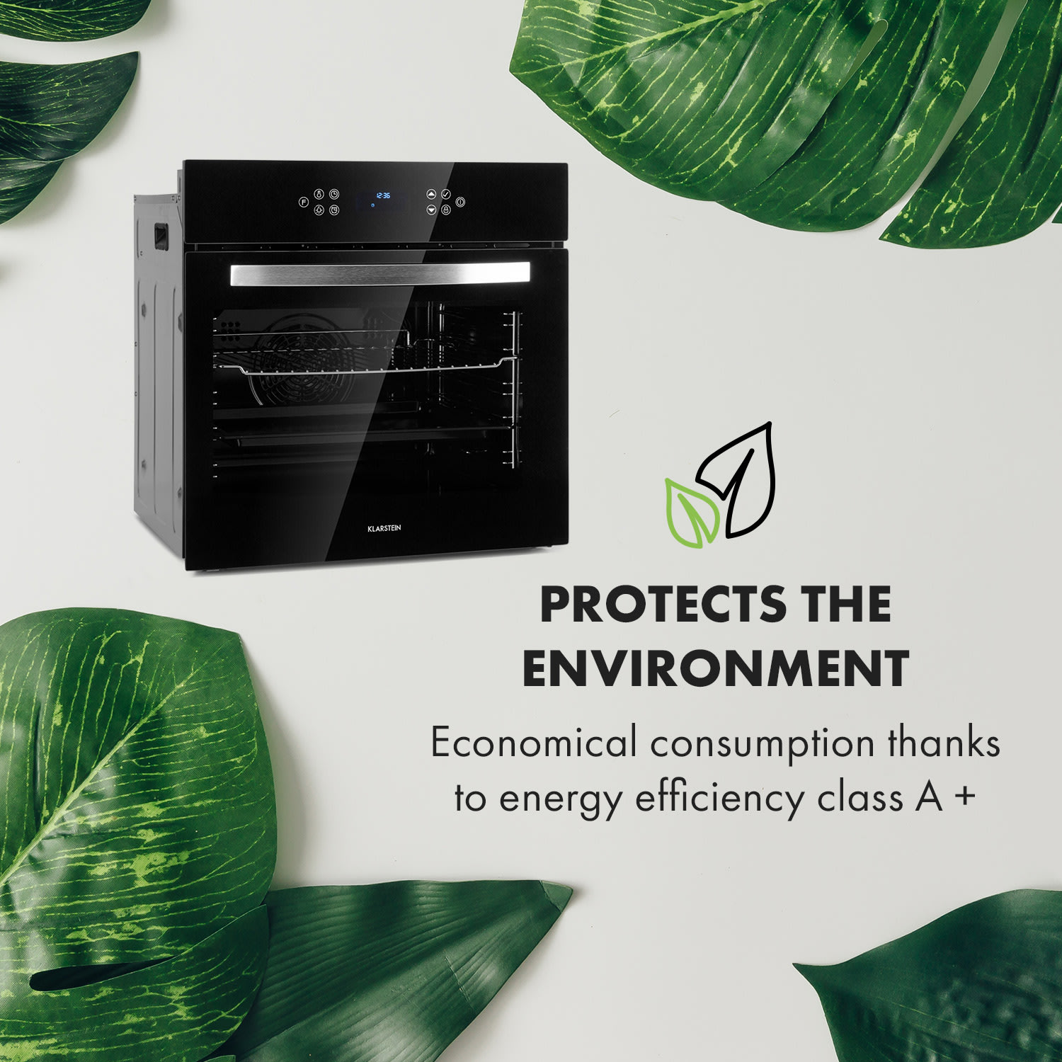 Klarstein Bernadin, elektrická vstavaná rúra, 2800 W, 70 l, 50 – 250 °C, energetická trieda A+ – Obrázok 2