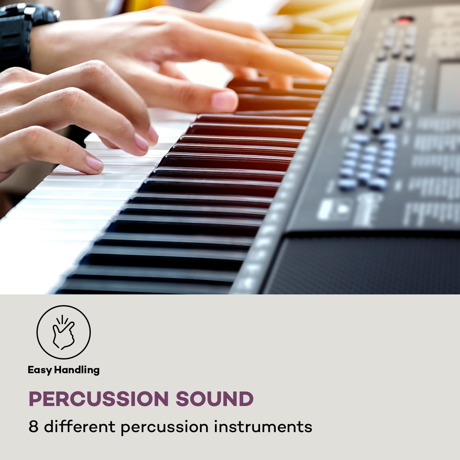SCHUBERT Etude 255 LCD, keyboard s učebnými funkciami, 61 kláves, LED displej, osvetlené klávesy, 255 rytmov – Obrázok 2