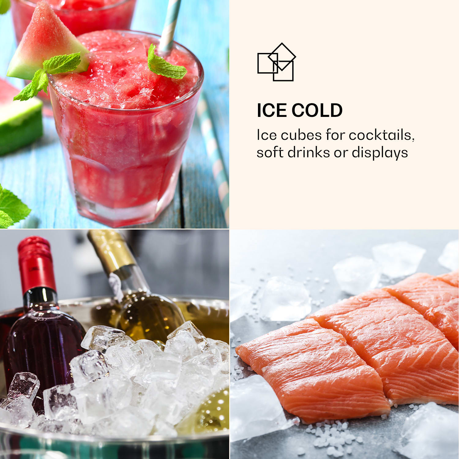 Klarstein Icemeister 2G, výrobník ľadu, 12 kg/24 hod., LCD displej, nehrdzavejúca oceľ – Obrázok 5
