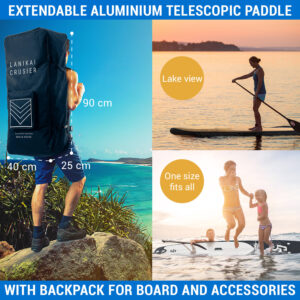 Capital Sports Lanikai Cruiser 10.8, nafukovací paddelboard, súprava so SUP doskou, 330 × 77 × 15