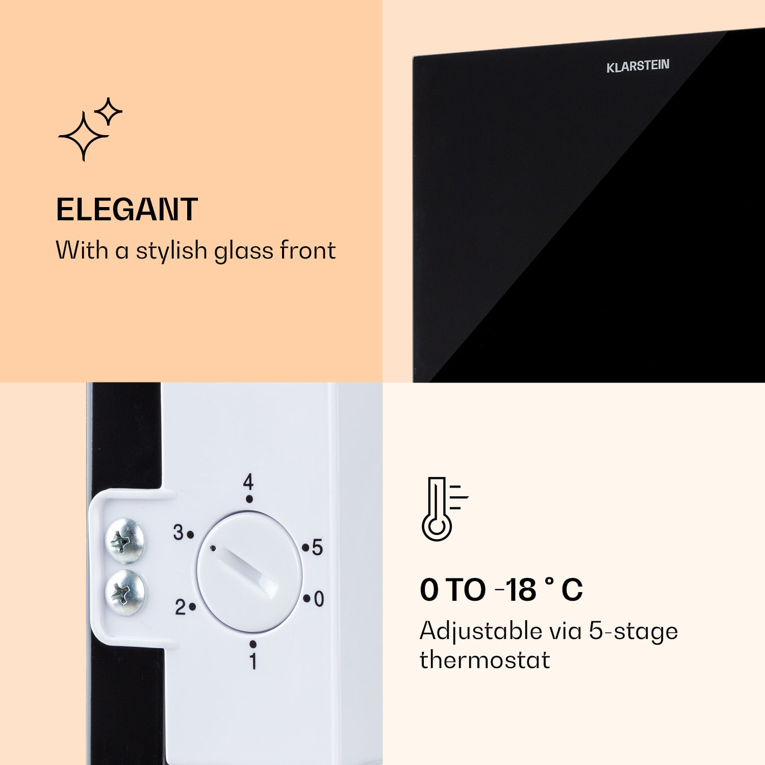 Klarstein Pluto 60L, mraznička, 60 l, 4 hviezdičky, do -18 °C – Obrázok 4