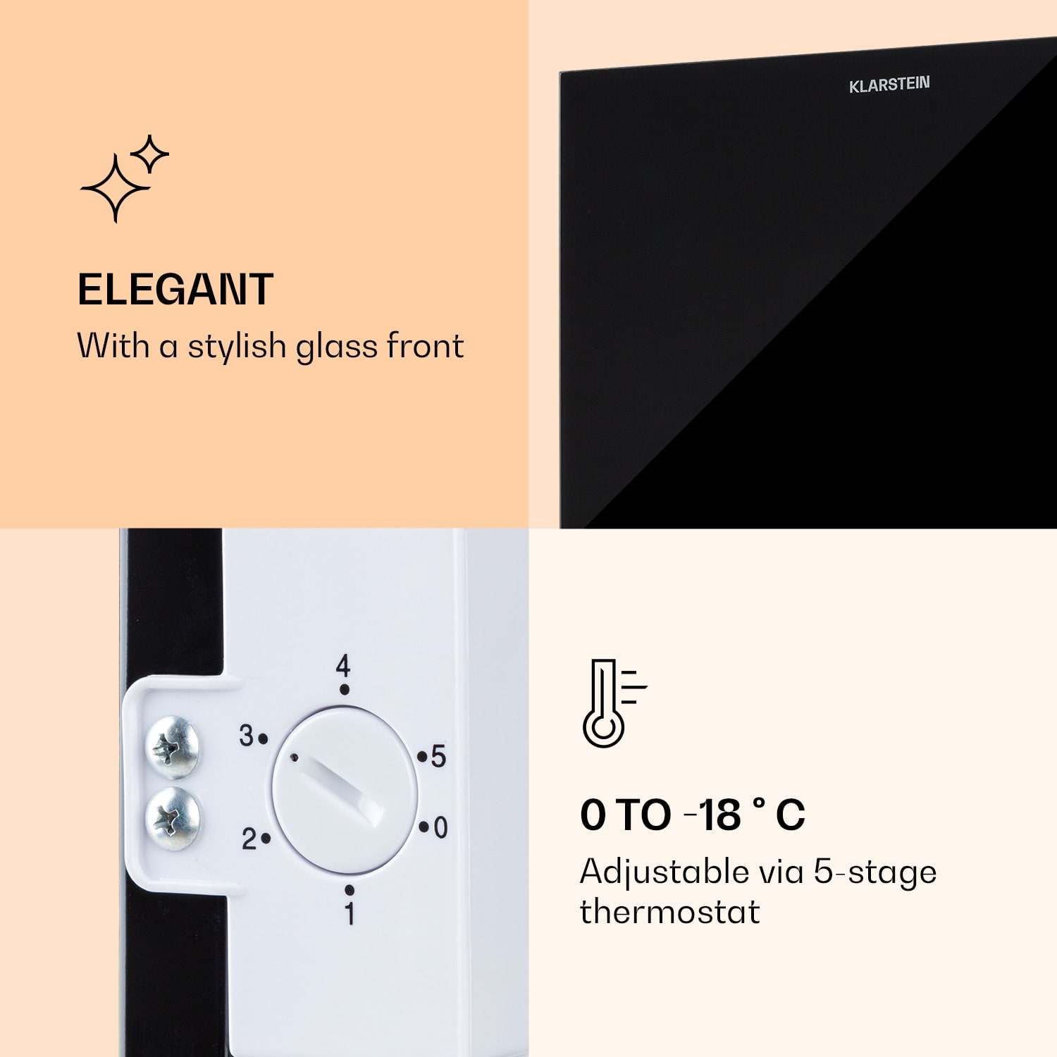 Klarstein Pluto 80L, mraznička, 80 l, 4 hviezdičky, do -18 °C – Obrázok 4