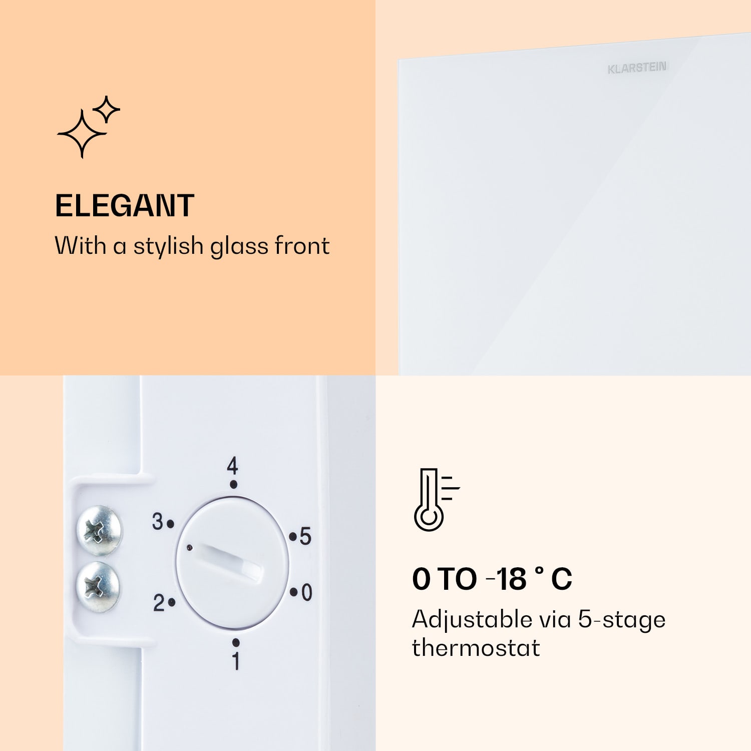 Klarstein Pluto 80L, mraznička, 80 l, 4 hviezdičky, do -18 °C – Obrázok 4