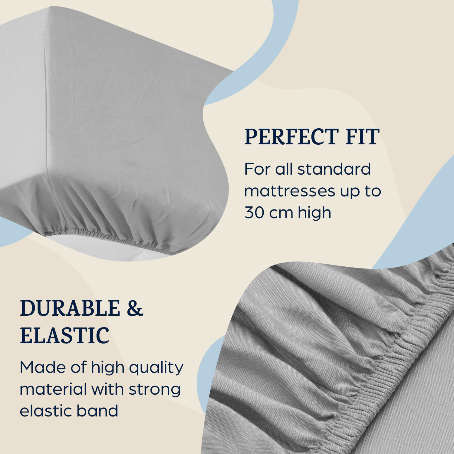 Sleepwise Soft Wonder-Edition, elastická plachta na posteľ, 140 – 160 x 200 cm, mikrovlákno – Obrázok 2