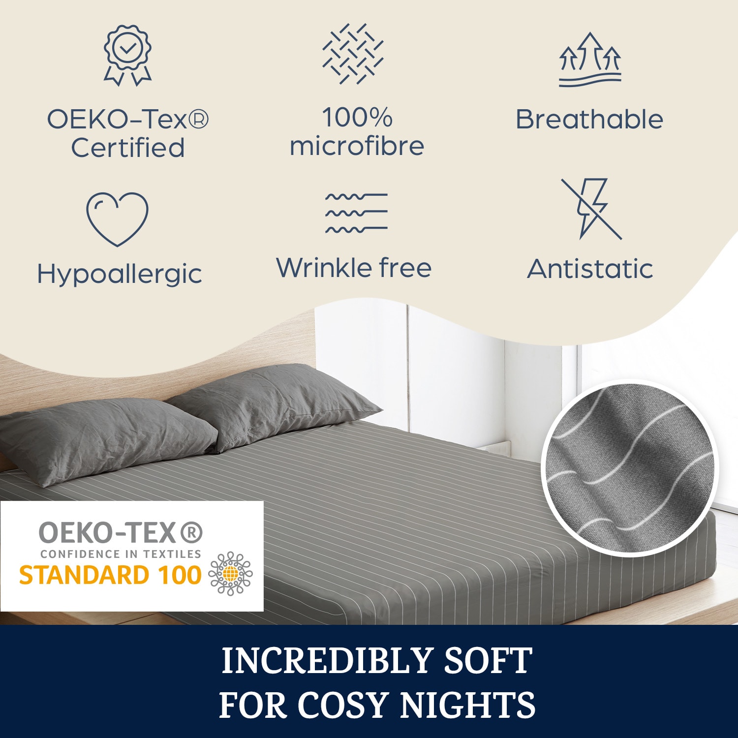 Sleepwise Soft Wonder-Edition, elastická plachta na posteľ, 180 – 200 × 200 cm, mikrovlákno