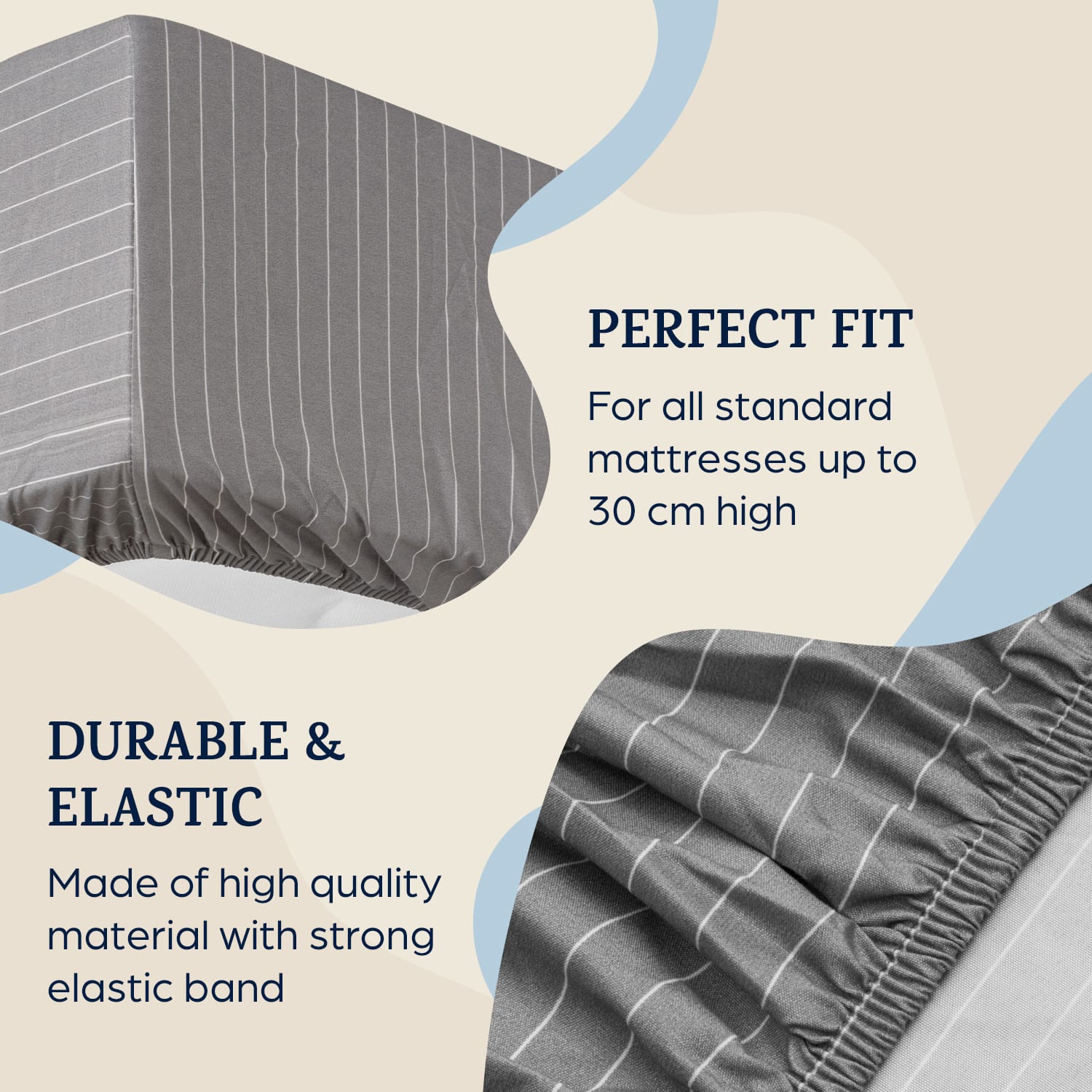 Sleepwise Soft Wonder-Edition, elastická plachta na posteľ, 180 – 200 × 200 cm, mikrovlákno – Obrázok 2