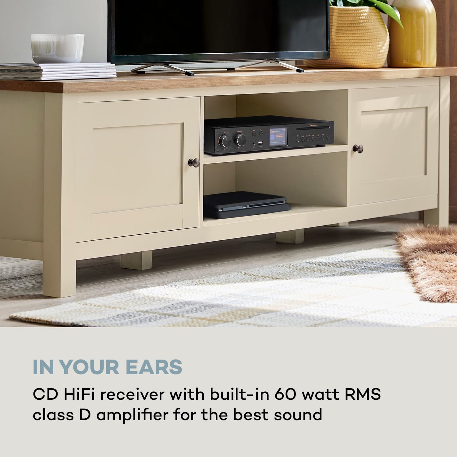 Auna Black Star, CD HiFi prijímač, zosilňovač, internetové/DAB+/FM rádio, CD prehrávač, WiFi