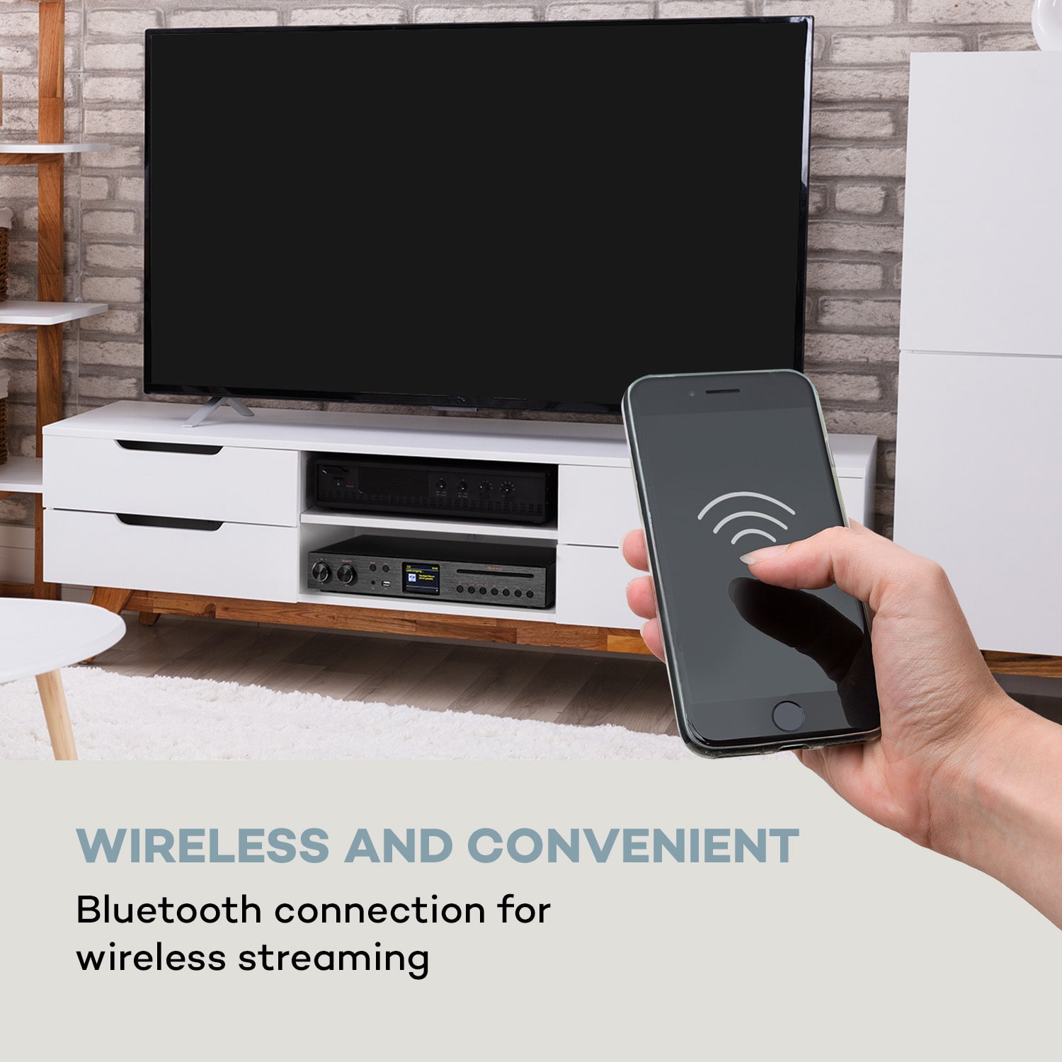 Auna Black Star, CD HiFi prijímač, zosilňovač, internetové/DAB+/FM rádio, CD prehrávač, WiFi – Obrázok 4