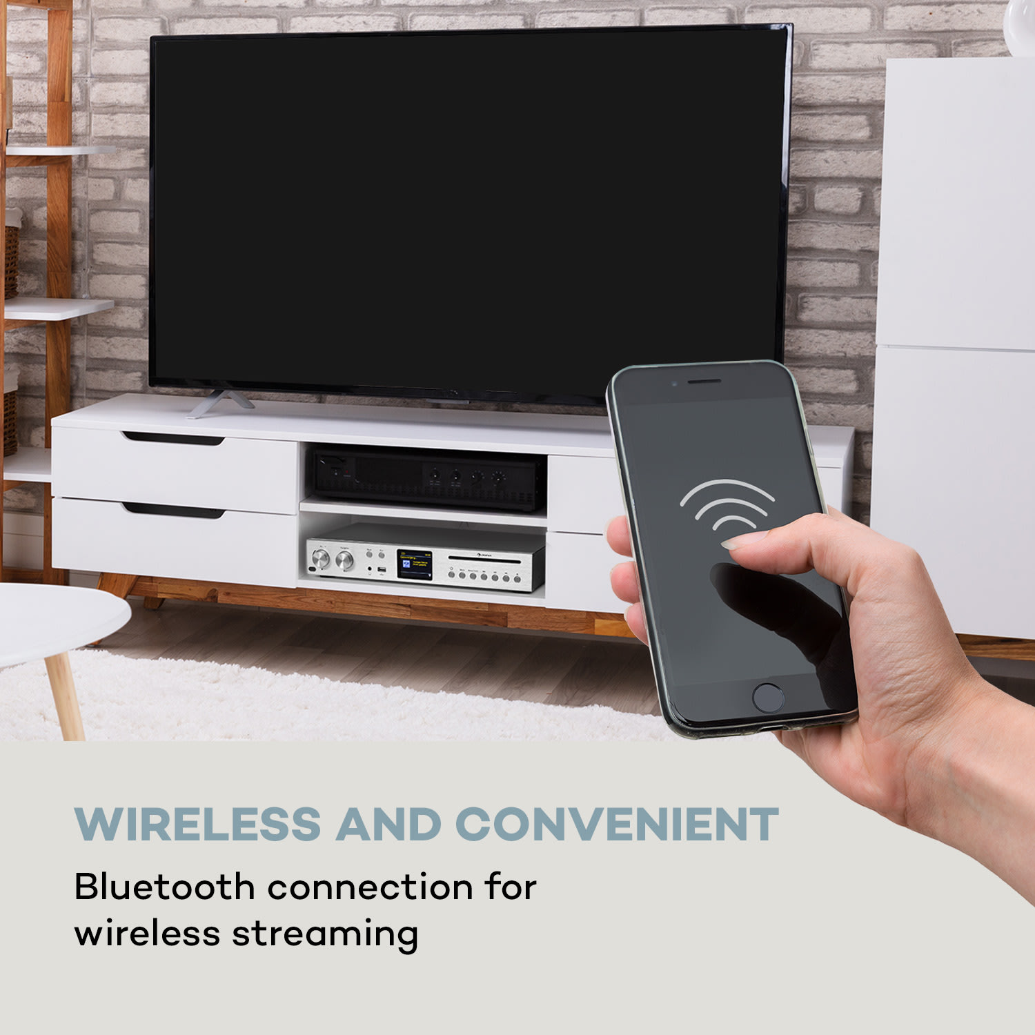 Auna Silver Star CD HiFi prijímač, zosilňovač, internetové/DAB+/FM rádio, CD prehrávač, WiFi – Obrázok 4