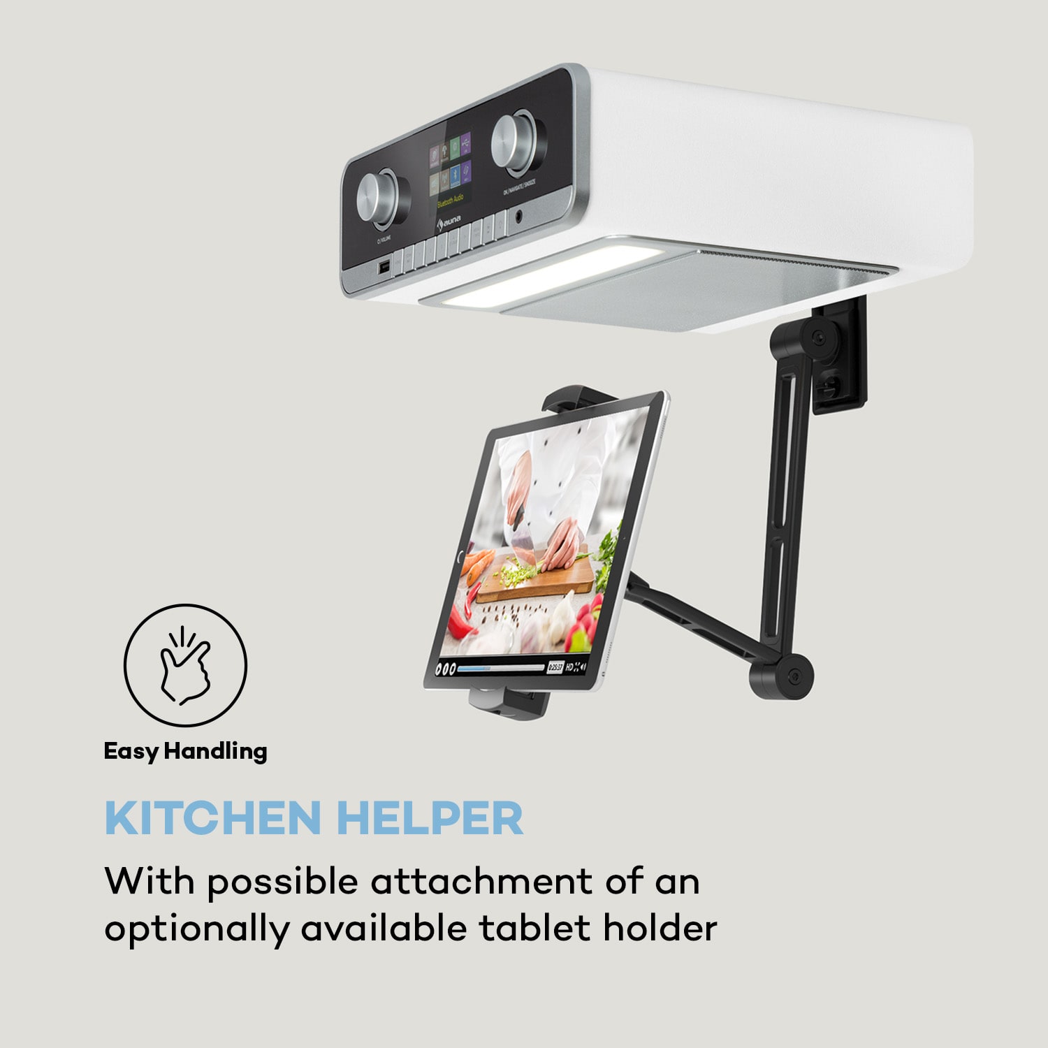 Auna Connect Soundchef MKII, kuchynské rádio na zabudovanie, internetové rádio, DAB+, UKW, reproduktory 2x3"