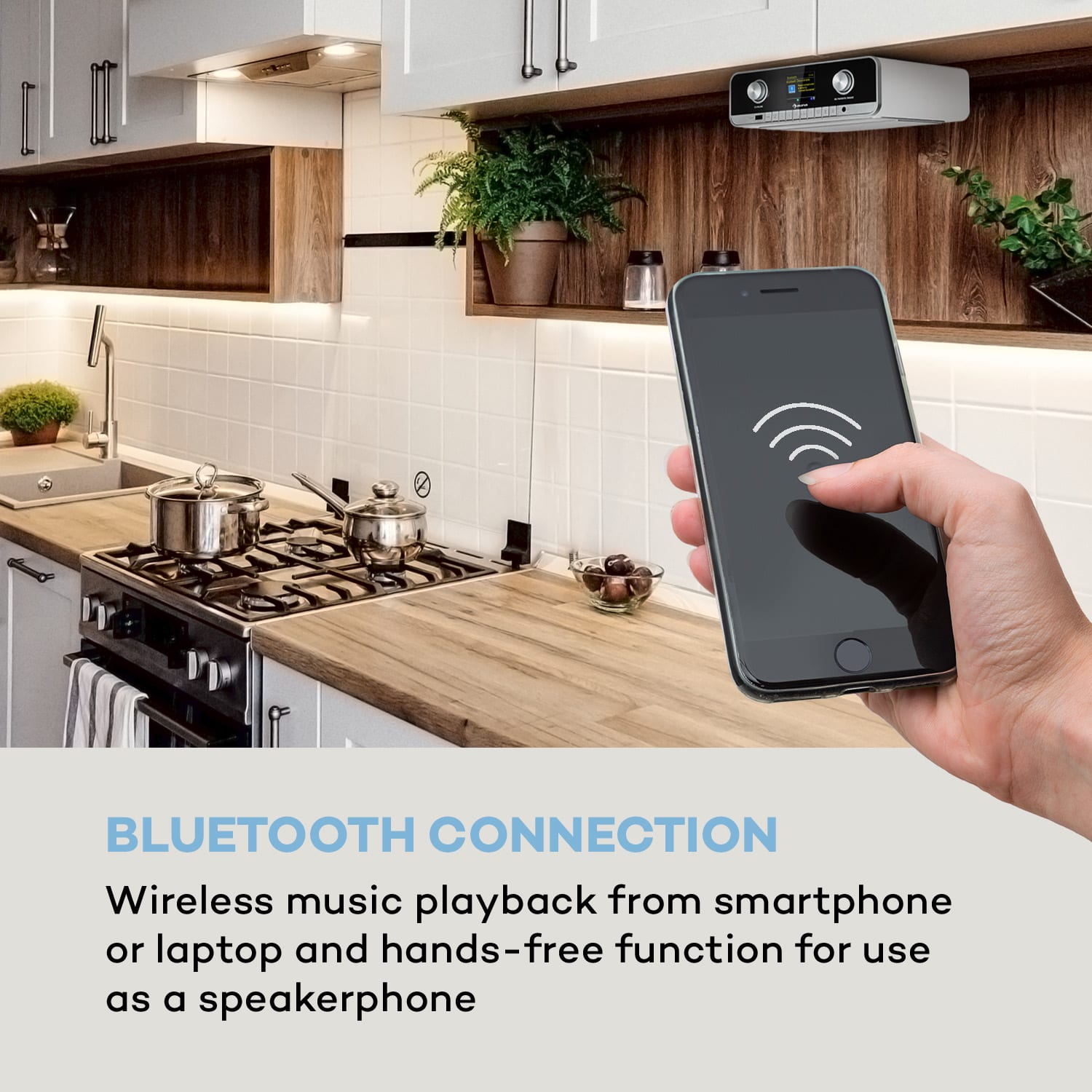 Auna Connect Soundchef MKII, kuchynské rádio na zabudovanie, internetové rádio, DAB+, UKW, reproduktory 2x3" – Obrázok 5