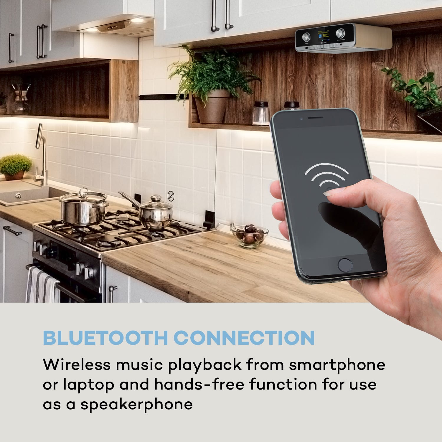 Auna Connect Soundchef MKII, kuchynské rádio na zabudovanie, internetové rádio, DAB+, UKW, reproduktory 2x3" – Obrázok 5