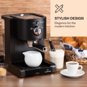 Klarstein Passionata 20, pákový kávovar, 1350 W, 20 bar, 1,25 l, 6 šálok, napeňovač mlieka