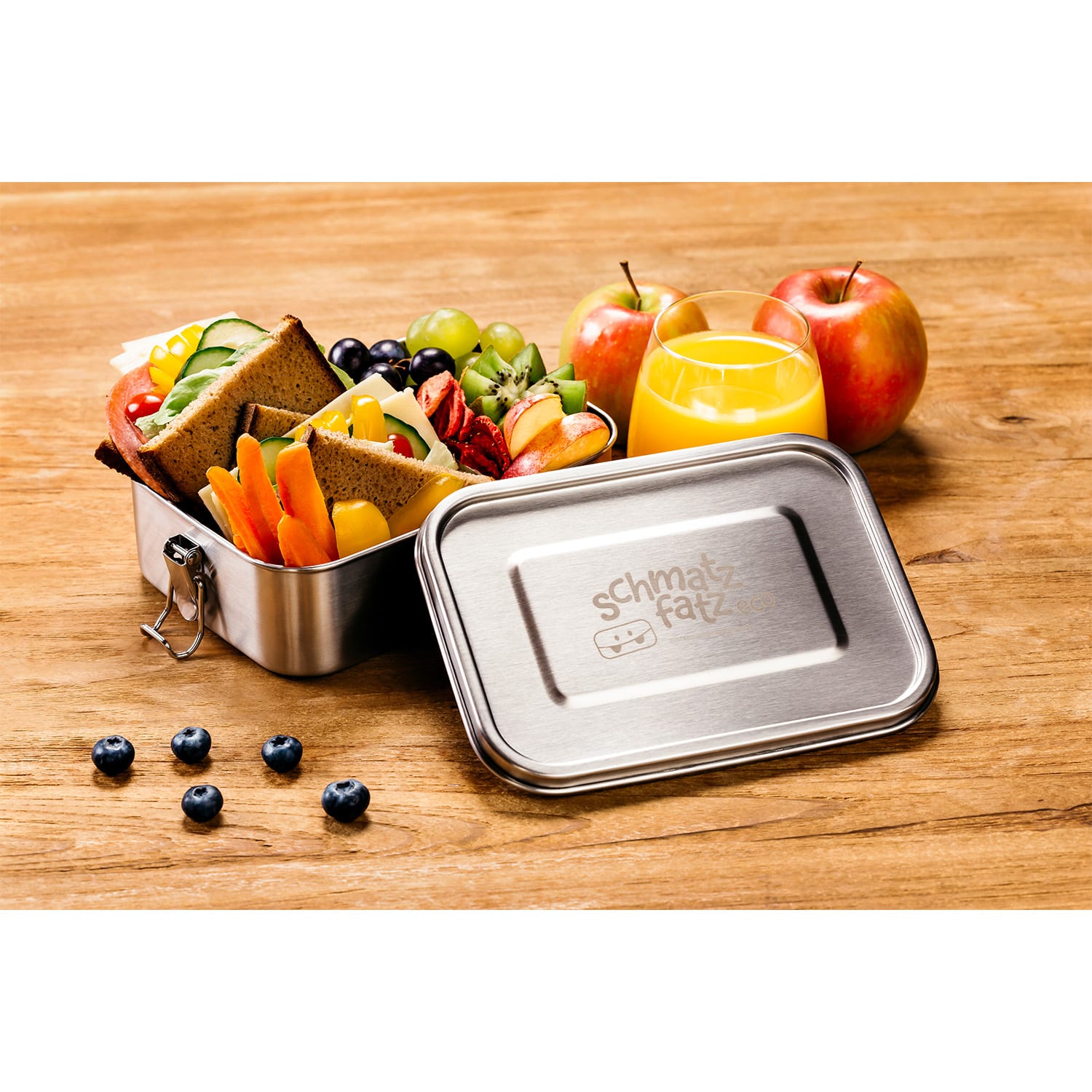 Klarstein schmatzfatz eco, desiatová dóza, 1200 ml, 19,5 × 14,5 × 6,5 cm (Š × V × H), ušľachtilá oceľ