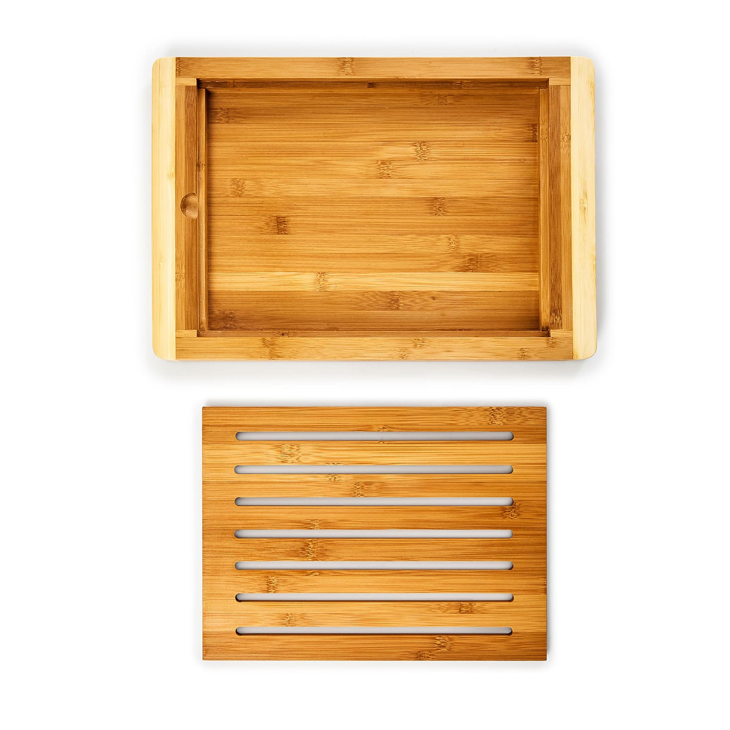Klarstein Doska na krájanie chleba s priehradkou na omrvinky, 38 x 3 x 25,5 cm (ŠxVxH), bambus, recyklovateľná – Obrázok 4