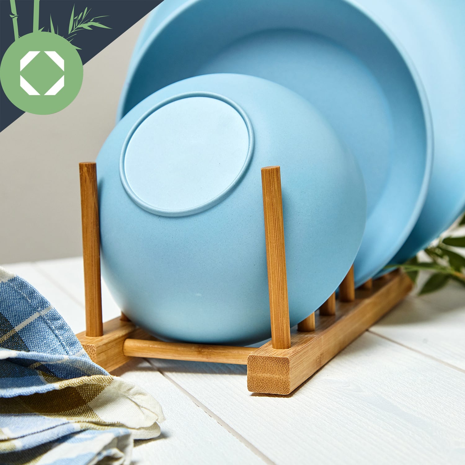 Klarstein Jednoduchá odkvapkávacia mriežka, 100 % bambus, 14 × 12 × 10,5 cm, necitlivá vodu – Obrázok 4