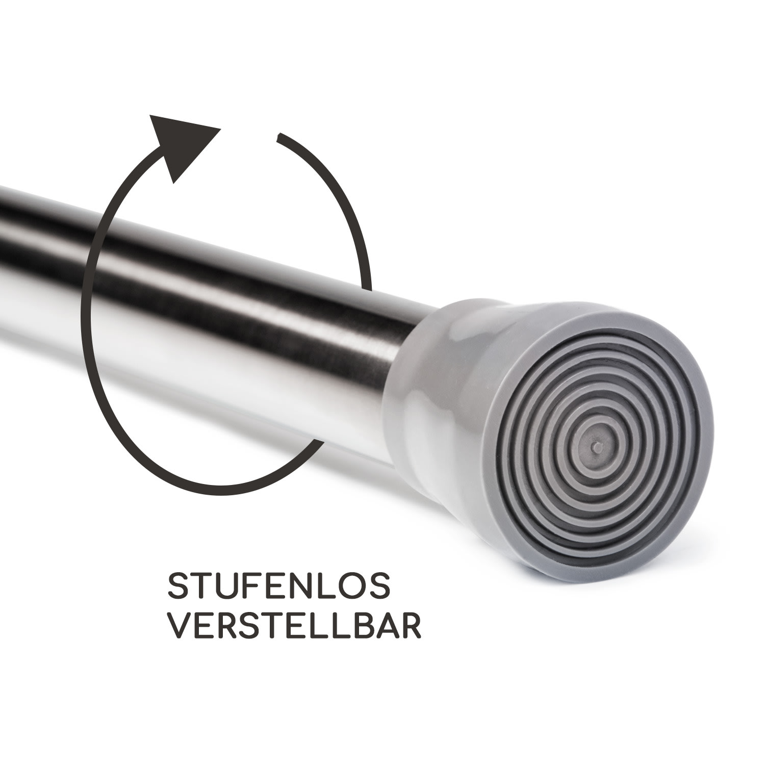 Blumfeldt Stamina L, teleskopická tyč, na sprchový záves, 110-200 cm, protišmyková – Obrázok 2